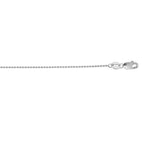 White Gold 1mm Bead Chain, 18