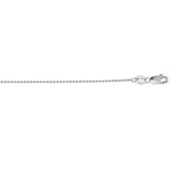 White Gold 1mm Bead Chain, 16"