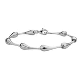 Silver Teardrop Bracelet, 7.5