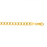 Diamond Cut Curb Gold Bracelet, 8