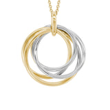 Gold Multi-Circle Two-Tone Pendant