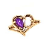Star Ruby & Star White Sapphire Heart Ring