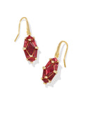 Kendra Scott Lindy Rae Lee Gold Drop Earrings in Red Crystal