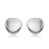 Silver Dapped Disk Earrings