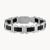 Bulova Icon Bracelet Stainless Steel and Black Ceramic 8.5"