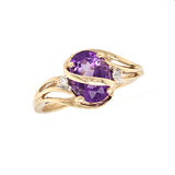 Oval Amethyst Ribbon Ring