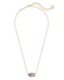 Kendra Scott Elisa Gold Pendant Necklace in Purple Amethyst