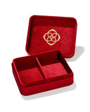 Kendra Scott Mattie Large Jewelry Box, Burgundy Velvet