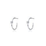 Lafonn Solitaire Accent Hoop Earrings