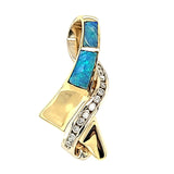 Opal & Diamond Slide Pendant
