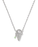 Kendra Scott Ice Cream Silver Short Pendant Necklace in Mint Mother-of-Pearl