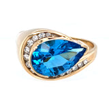 Large Blue Topaz Ring