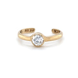 Gold & CZ Toe Ring