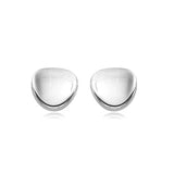 Concave Disk Button Earrings