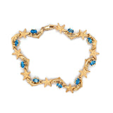 Dolphin & Starfish Blue Topaz Bracelet