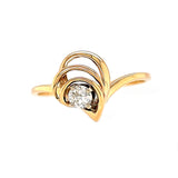 Loopy Diamond Solitaire Ring