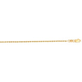 14K Gold 1.4mm Diamond Cut Royal Rope Chain, 20"