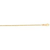 Yellow Gold 1.4mm Rope Chain, 20"