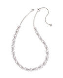 Kendra Scott Rosalie Silver Tennis Necklace in White Crystal