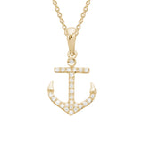 Diamond Anchor Pendant