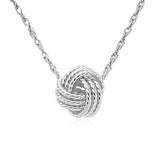 Silver Twisted Love Knot Pendant