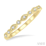 Diamond Milgrain Band