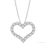 1 ctw Open Heart Diamond Pendant