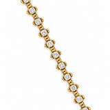 Diamond Petal Link Tennis Bracelet