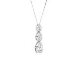 Pear Shape Lab Grown Diamond 3-Stone Pendant