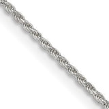 Silver 1.1mm Rope Chain, 16"