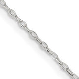 Silver 1.4mm Cable Link Chain, 24"