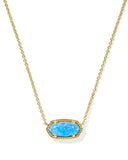 Kendra Scott Elisa Gold Periwinkle Kyocera Opal Short Pendant Necklace