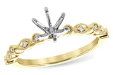 Diamond Milgrain Semi-Mount Engagement Ring