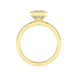 2ct Radiant Lab-Grown Diamond Bezel Solitaire Ring