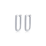 Lafonn Large Rectangle Hoop Earrings