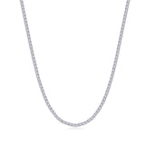 Sterling Silver Platinum Plated 12.54ctw Round Simulated Diamond Rivera Necklace