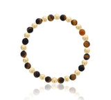 Dee Berkley Tiger Eye & 14kt Gold Filled Harmony Gemstone Bead Bracelet