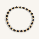 Dee Berkley Sapphire & 14kt Gold Filled Harmony Gemstone Bead Bracelet - 4MM