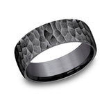 THE SHREDDER - Tantalum Dark Metals Hammered Finish Men's Wedding Band