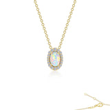 Lafonn Vintage Inspired Opal Halo Necklace