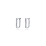 Lafonn Small Rectangle Hoop Earrings