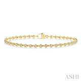 1ctw Bezel-Set Diamond Tennis Bracelet