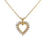 0.44ctw Diamond Open Heart Pendant