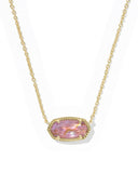 Kendra Scott Elisa Gold Pendant Necklace in Light Mauve Illusion