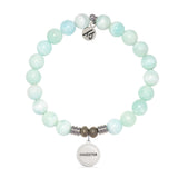 Hemimorphite Gemstone Bracelet with Endless Love Daughter Sterling Silver Charm