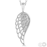 Silver Angel Wing Diamond Fashion Pendant