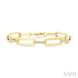 Aeris Gold Paperclip Diamond Bracelet, 7.5"