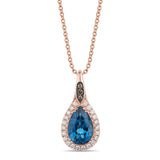 Le Vian Deep Sea Blue Topaz Pendant