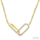 Diamond Paperclip Interlock Link Necklace