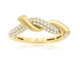 Diamond Twisted Tube Ring